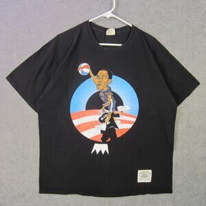Undrcrwn Shirt Mens Extra Large Black Obama Dunk Basketball Political Tee XL